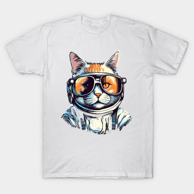 Cosmic Cool Cat T-Shirt by Purrestrialco